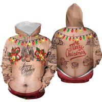 Costume Ugly Hairy Fat Mistletoe, Hairy Fat Mistletoe Ugly 3d Hoodie