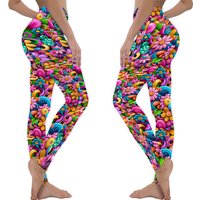 Floral Pattern Super Colorful Flower Power Leggings