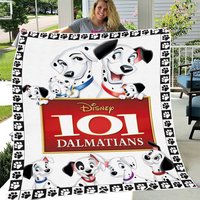 Never Too Old For 101 Dalmantians Dogs Merry Christmas Fleece Blanket