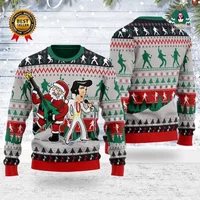 Elvis Presley Feat Santa Christmas Ugly Sweatshirt, Knitted Sweater