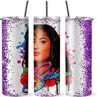 Personalized Selena Tumbler Gift - Floral Design