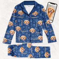 Custom Photo Cat Rules The World - Dog & Cat Personalized Custom Face Photo Pajamas Set