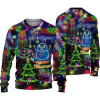 Christmas Bright Neon Lighting Ugly Christmas Sweater