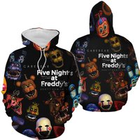 Fnaf Five Nights At Freddy's Hoodie, Horror 3d Hoodie