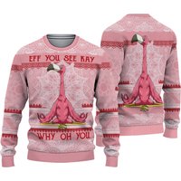 Holiday Sweater With Flamingo Design For Men And Women