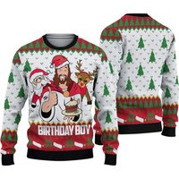 Jesus Birthday Boy Ugly Christmas Sweater, Jesus Sweater