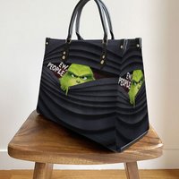 Personalized Funny Character Christmas Leather Bag Hand Bag,funny Character