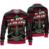 Black Sabbath Band 3d Ugly Sweater,black Sabbath Fans Ugly Sweater