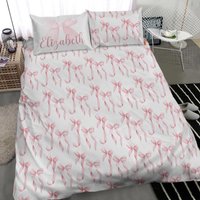 Coquette Bedding Set, Pink Bow Bedding Sets, Bedroom Decor