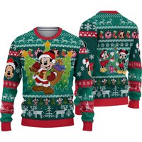 Funny Mouse Santa Ugly Christmas Sweater, Mouse Couple Xmas Sweater