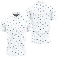 Funny Dog Paw Print Pattern Golf Men's Polo Shirt