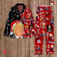 Donald Trump 2024 Christmas Trumper Men Women’s Pajamas Set