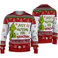 Funny Character Est. 1957 Just Waiting For Christmas 2024 Ugly Sweater