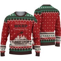 First Annual Wkrp Thanksgiving Day Ugly Sweater, First Annual Wkrp Ugly Christmas
