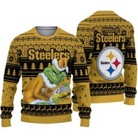 P.steeler Funny Funny Character Christmas Ugly Sweater Lightweight Sweatshirt, Best Gift