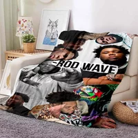 Hip Hop Rapper Blanket Rod Wave Flannel Blanket Soft Warm Throw