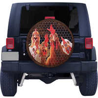 Funny Face Chicken Spare Tire Cover, Chicken Farm Lover, Spare Tire Cover