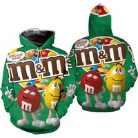 M And M Halloween Costume 3d Hoodie, M&m Face Costume