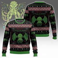Merry Cthulhumas Ugly Christmas Sweater, Cthulhu Christmas Sweater, Funny Holiday