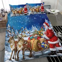 Christmas Sleigh Santa Claus Bedding Sets