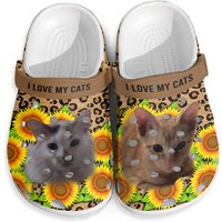 Custom Cat Pet Personalized Clogs Shoes Gift For Cat Lovers