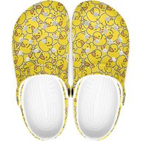 Funny Rubber Duck Pattern Clogs, Garden Shoes