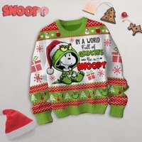 Snoopy The Funny Character In The World Full Of Grinchess Be A Snoopy Ugly Sweater