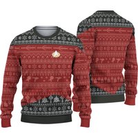 S.t The Next Generation 1987 Red Ugly Christmas Ugly Sweater