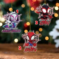 Spider Gwen Personalized Ornament, Spider Xmas Ornament, Spidey & Her Amazing Friends Gift