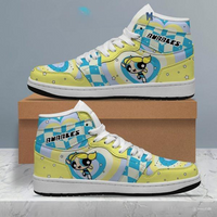 Powerpuff Girl Bubbles Sneakers, Custom Basketball Shoes