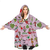Grin Blanket Hoodie, Christmas Grin Blanket Hoodie, Christmas Gift