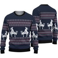 Reindeer Funny Christmas Unisex 3d Ugly Christmas Sweater