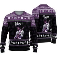 Christmas Prince Pur Rain Ugly Sweater, Prince Pur Rain Guitar Sweater, Price Purple Fan Xmas Sweater, Prince Holiday Sweater