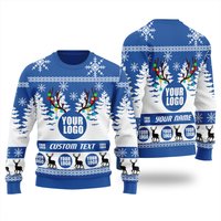 Personalized Custom Logo Ugly Christmas Sweater, Holiday Sweaters