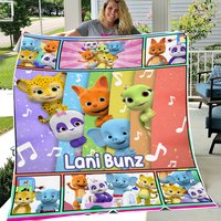 Word Party Blanket, Custom Blanket With Name