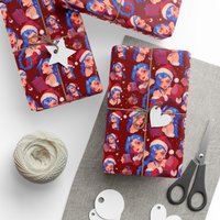 Arcane Jinx Wrapping Paper, Gaming Holidays Gift Wrap, League Of Legend Christmas Paper