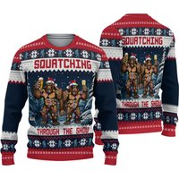 Squatching Through The Snow - Personalized Ugly Sweater