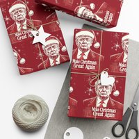 Christmas Wrapping Paper Donald Trump Make Christmas Great Again Funny