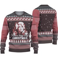 Have A Holly Dolly Christmas Ugly Sweater, Christmas Dolly Parton Ugly Sweater Knitted