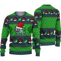 Pkm Bulbasaur Ugly Christmas Sweater, Christmas Gift, Unisex Sweater Gift