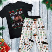 Die Hard Christmas Pajamas Set, Personalized Family Pajamas, Die Hard Holiday Pajamas Set