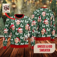 Custom Photo Ugly Christmas Sweater Design For Holidays