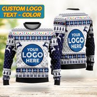 Custom Logo Ugly Christmas Sweater, Personalized Logo Sweatshirt