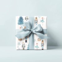 Nutcracker Blue Christmas Wrapping Paper | Elegant Holiday Gift Wrap
