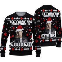 All I Want For Christmas Is Eminem Ugly Christmas Sweater