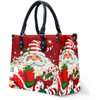 Christmas Santa Claus Women Leather Bag Handbag