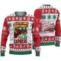 Polar Express Ugly Christmas Sweater, North Pole Xmas Sweater, Christmas Train