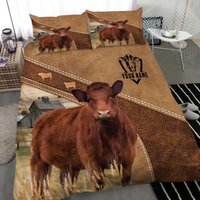 Red Angus Cattle Customized Bedding Set