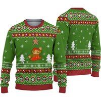 Nintendo Super Mario Custom Ugly Christmas Sweater