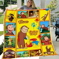 Personalized Curious George Blanket Curious George Fleece Blanket